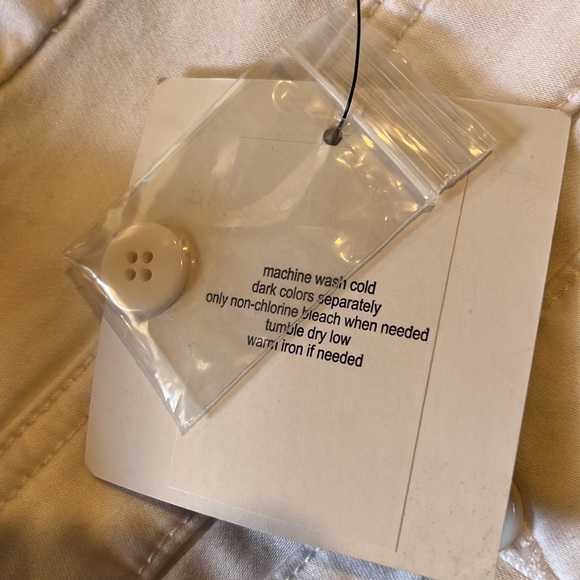 CALVIN KLEIN JEANS WHITE PANTS SIZE 14 women cotton white pants cropped pants - Picture 6 of 16